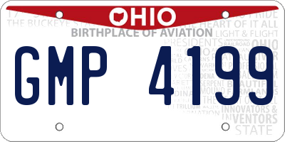 OH license plate GMP4199