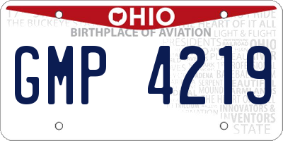 OH license plate GMP4219