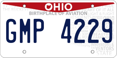 OH license plate GMP4229