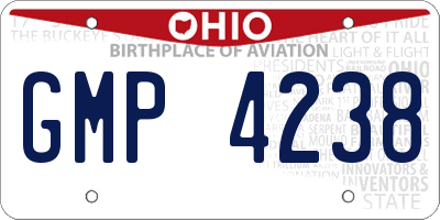 OH license plate GMP4238