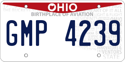 OH license plate GMP4239