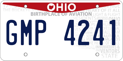 OH license plate GMP4241
