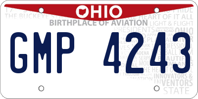 OH license plate GMP4243