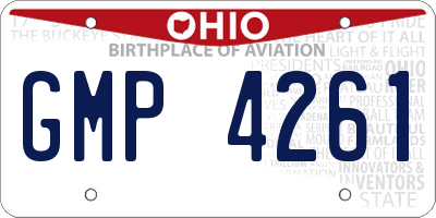 OH license plate GMP4261