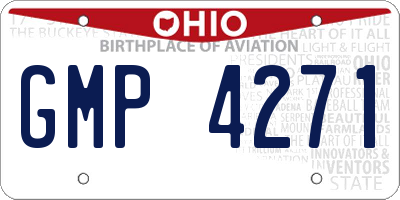OH license plate GMP4271