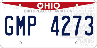 OH license plate GMP4273