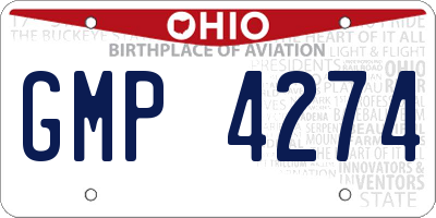 OH license plate GMP4274