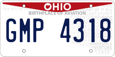 OH license plate GMP4318