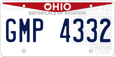 OH license plate GMP4332