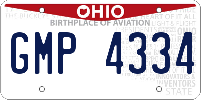 OH license plate GMP4334