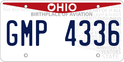 OH license plate GMP4336