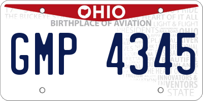 OH license plate GMP4345