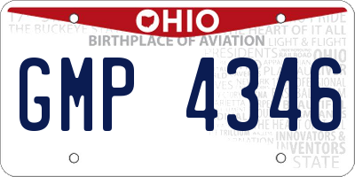 OH license plate GMP4346