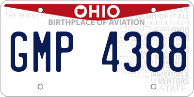OH license plate GMP4388