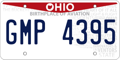OH license plate GMP4395