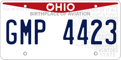 OH license plate GMP4423