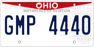 OH license plate GMP4440