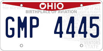 OH license plate GMP4445