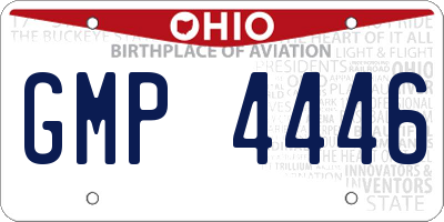 OH license plate GMP4446