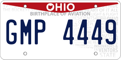 OH license plate GMP4449
