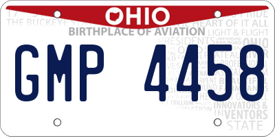 OH license plate GMP4458