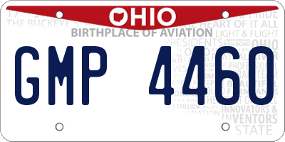 OH license plate GMP4460
