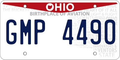 OH license plate GMP4490