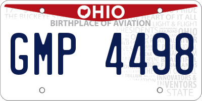 OH license plate GMP4498