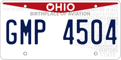 OH license plate GMP4504