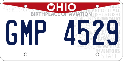 OH license plate GMP4529
