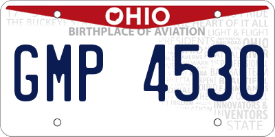 OH license plate GMP4530