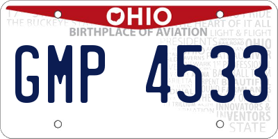 OH license plate GMP4533