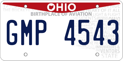 OH license plate GMP4543