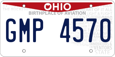 OH license plate GMP4570