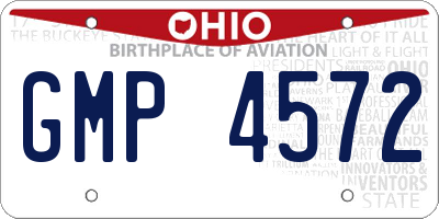 OH license plate GMP4572