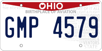 OH license plate GMP4579
