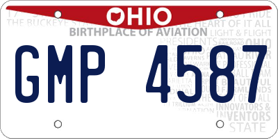 OH license plate GMP4587