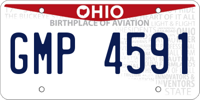 OH license plate GMP4591