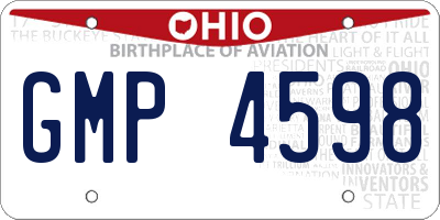 OH license plate GMP4598