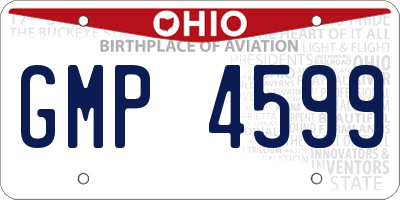 OH license plate GMP4599