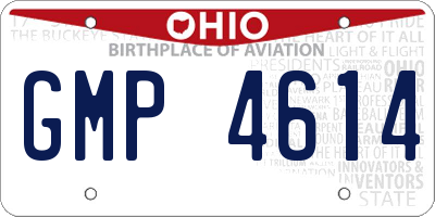 OH license plate GMP4614