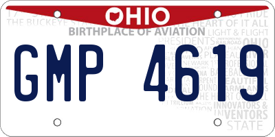 OH license plate GMP4619