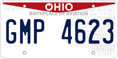 OH license plate GMP4623