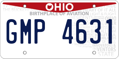 OH license plate GMP4631