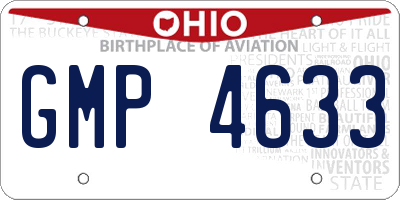 OH license plate GMP4633