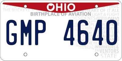 OH license plate GMP4640