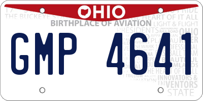 OH license plate GMP4641