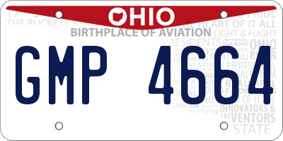 OH license plate GMP4664