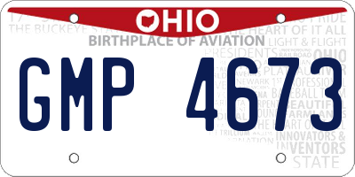 OH license plate GMP4673