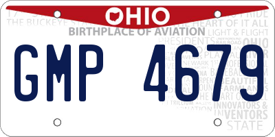 OH license plate GMP4679